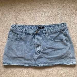 Pretty Little Thing Light Blue Denim Jean Skirt